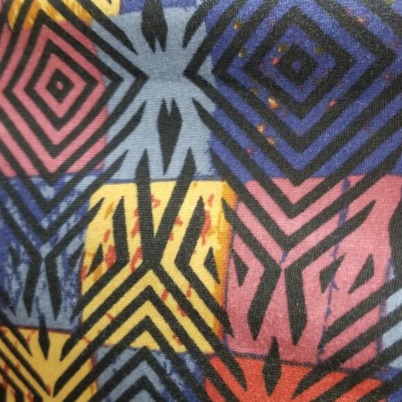Lularoe Irma Womens Tunic Rainbow Tribal Geometric Square XXS NEW - Picture 4 of 7